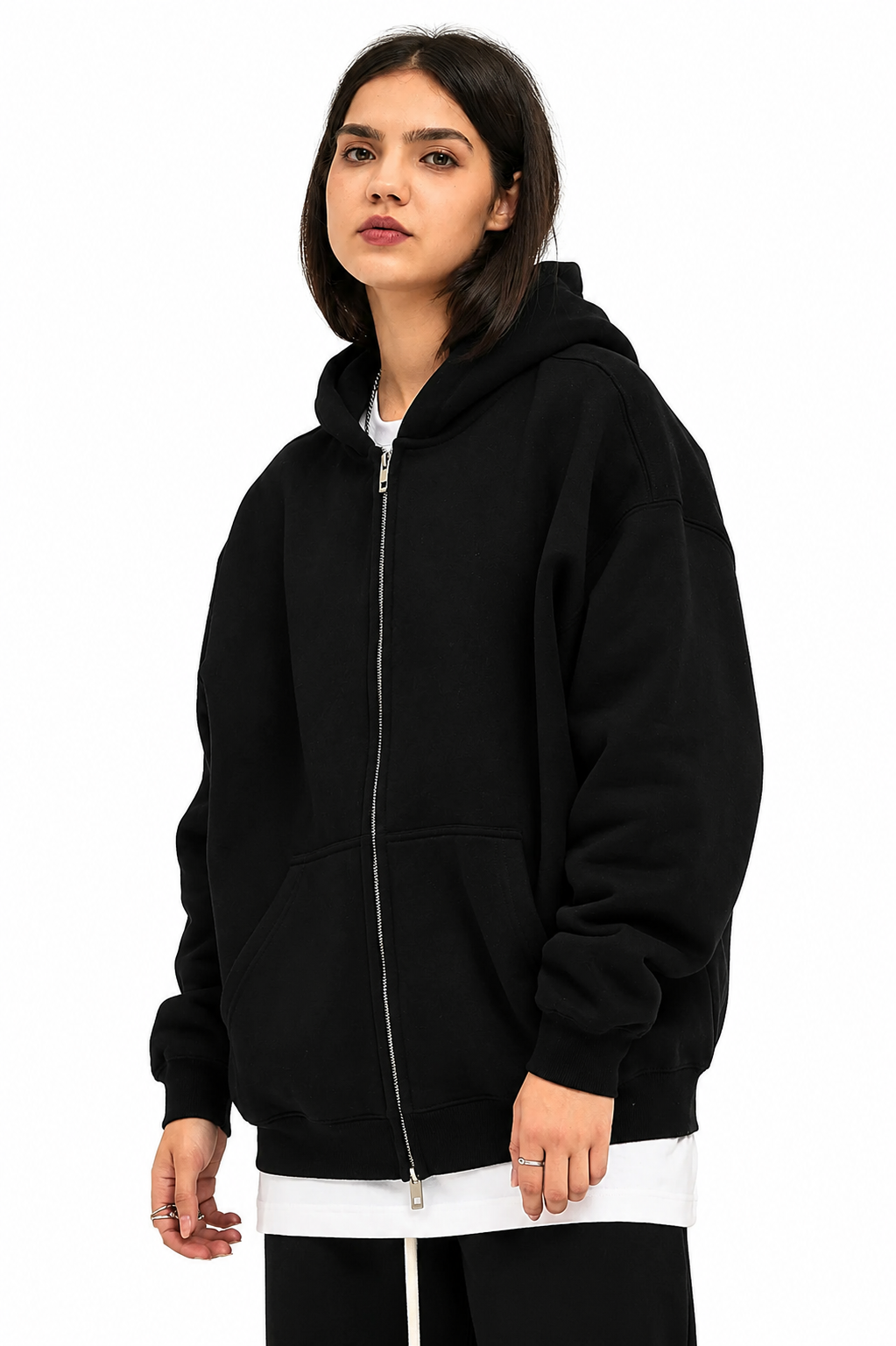 SNLL Premium Heavyweight Double Zip Hoodie | Black